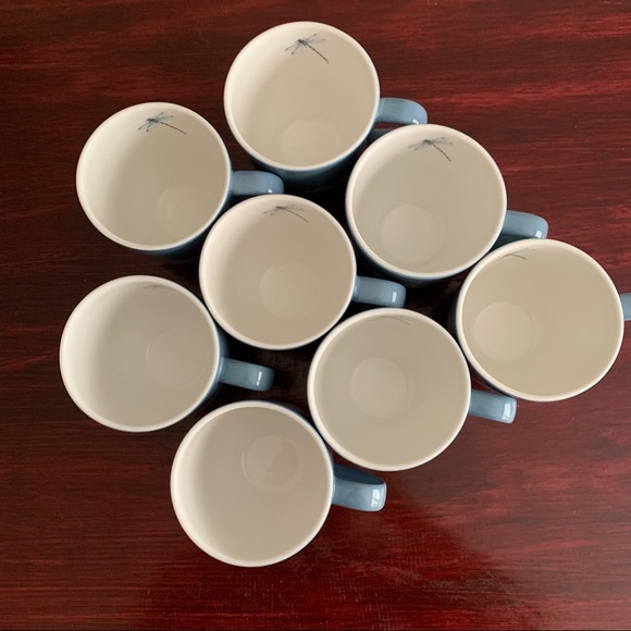 Set of 8 Portmeirion Lakeside dragonfly cups mugs - Picture 3 of 9